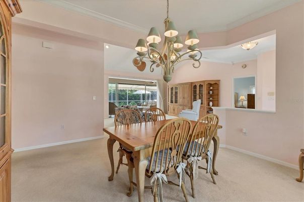 Chandelier, Dining room, Interior, Recessed Lighting