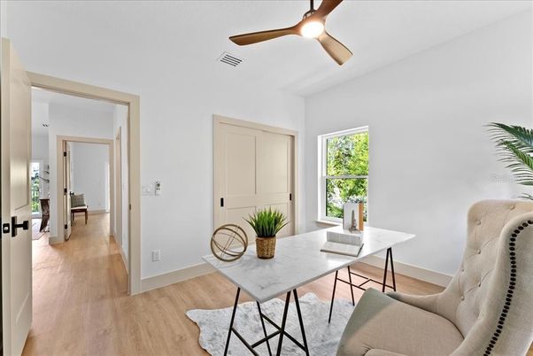 Home Office, Interior, Wood Texture Flooring