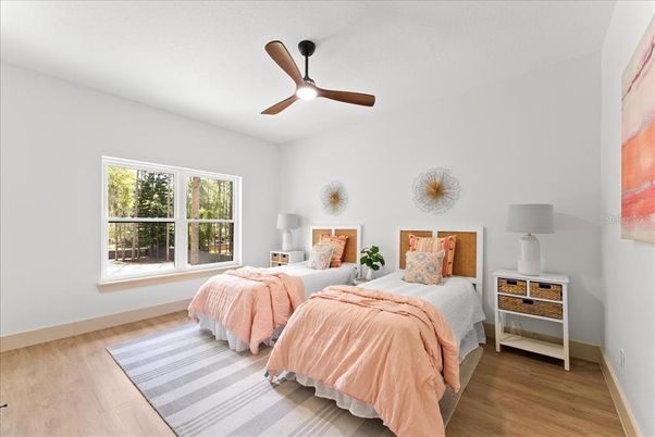 Bedroom, Interior, Wood Texture Flooring