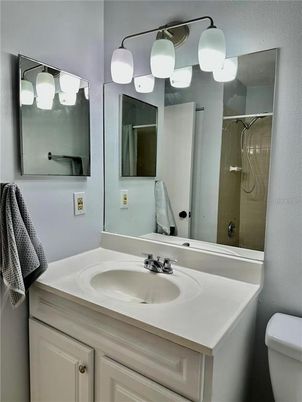Bathroom, Dual Sink Vanities, Glass Shower, Interior