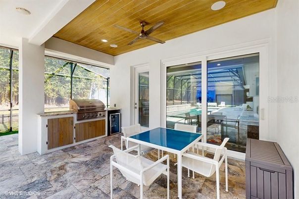 Dining room, Interior, Recessed Lighting, Sun Room