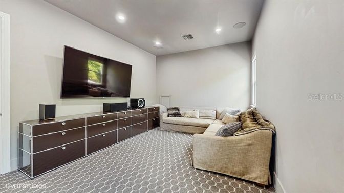 Interior, Living room, Recessed Lighting