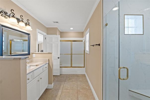 Bathroom, Glass Shower, Interior, Marble Walls, Recessed Lighting