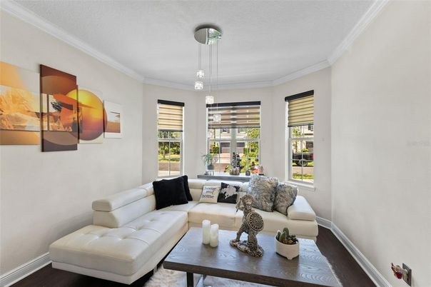 Interior, Living room, Pendant Lights, Wood Texture Flooring