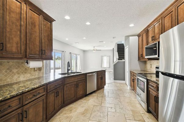 Interior, Kitchen, Recessed Lighting, Stainless Steel Appliances