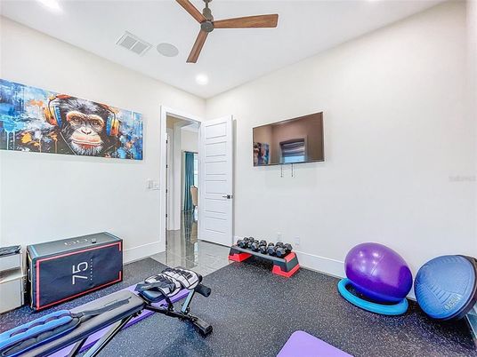 Fitness Equipment, Interior, Recessed Lighting