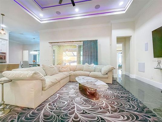 Dining room, Interior, Living room, Pendant Lights, Recessed Lighting