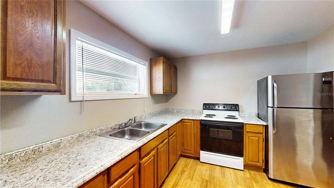 Interior, Kitchen, Wood Texture Flooring