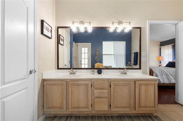 Bathroom, Bedroom, Dual Sink Vanities, Interior, Wood Texture Flooring