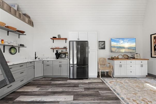 Interior, Kitchen, Wood Texture Flooring