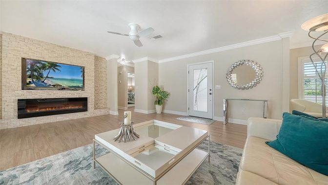 Fireplace, Interior, Living room, Stone Walls, Wood Texture Flooring