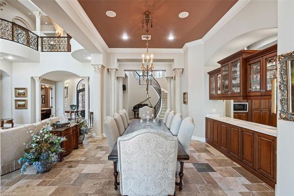 Chandelier, Dining room, Interior, Pendant Lights, Recessed Lighting