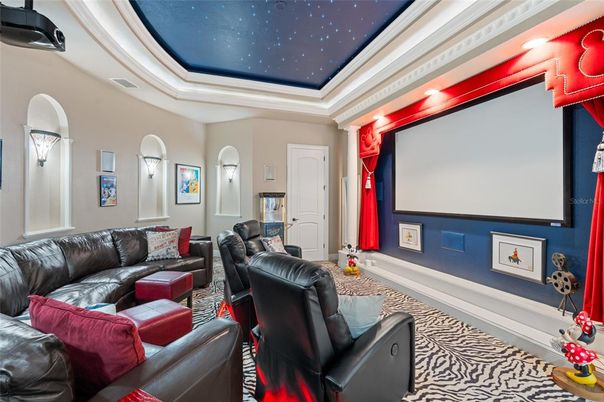 Home Theatre Room, Interior, Projection Screen, Recessed Lighting, Theatre Room