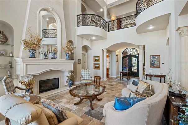 Fireplace, Interior, Living room, Recessed Lighting