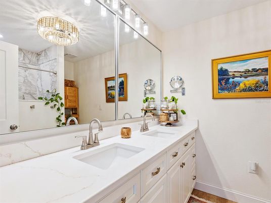 Bathroom, Dual Sink Vanities, Interior, Marble Walls