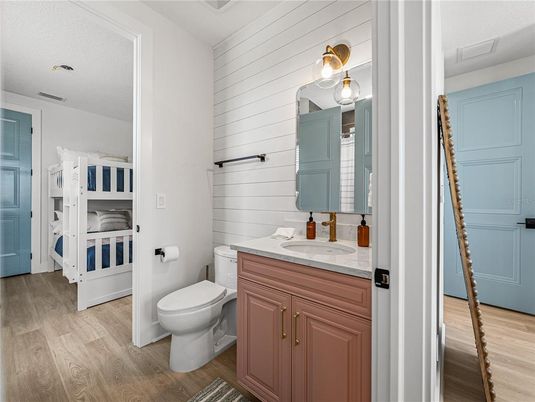 Bathroom, Interior, Wood Texture Flooring