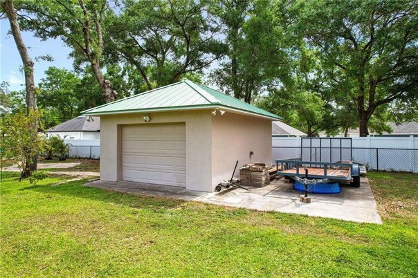 Backyard, Detached Garage, Exterior