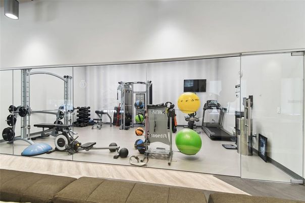 Fitness Equipment, Interior, Wood Texture Flooring