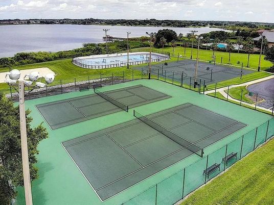 Exterior, Tennis Courts, Water