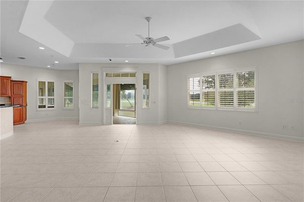 Empty room, Interior, Kitchen, Recessed Lighting