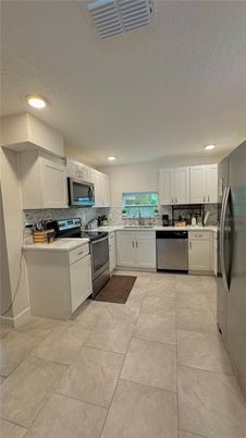 Interior, Kitchen, Recessed Lighting, Stainless Steel Appliances