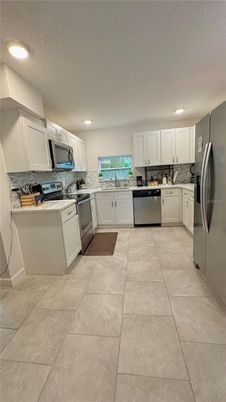 Interior, Kitchen, Recessed Lighting, Stainless Steel Appliances