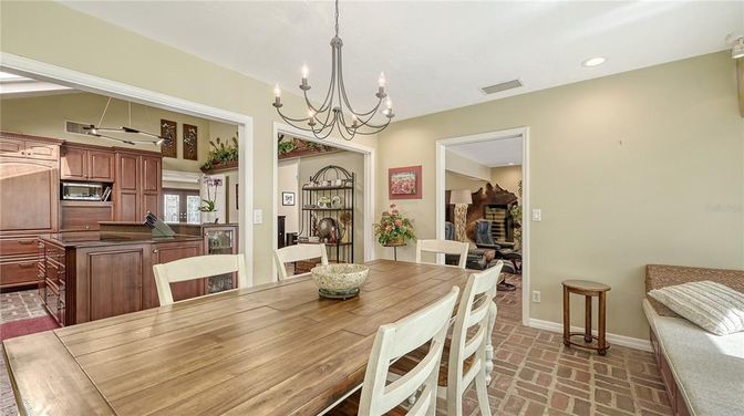 Chandelier, Dining room, Interior, Kitchen, Recessed Lighting