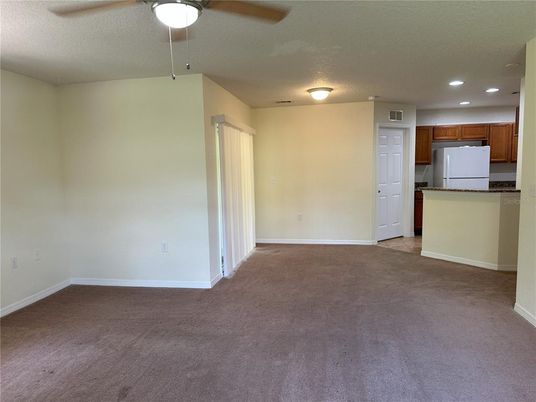 Empty room, Interior, Kitchen, Recessed Lighting
