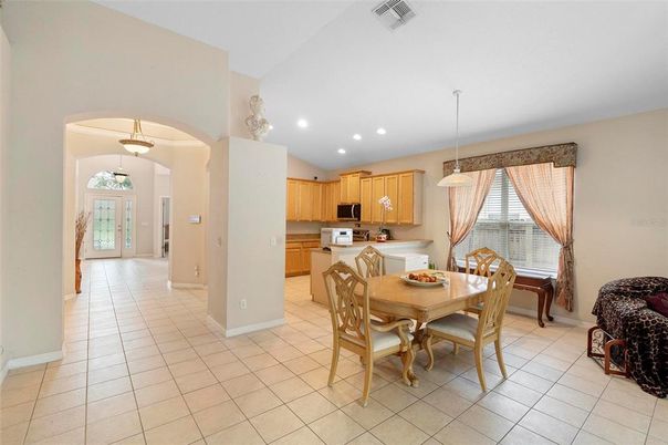 Dining room, Interior, Kitchen, Pendant Lights, Recessed Lighting