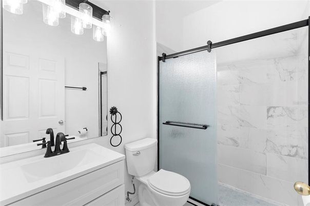 Bathroom, Glass Shower, Interior, Marble Walls