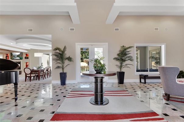 Dining room, Interior, Piano, Recessed Lighting