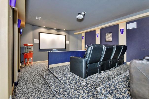 Home Theatre Room, Interior, Projection Screen, Recessed Lighting, Theatre Room