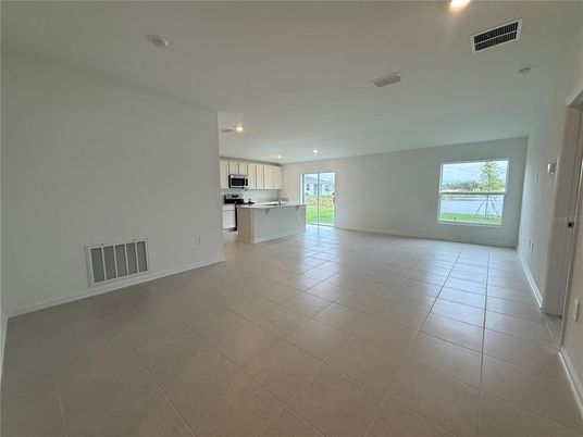 Empty room, Interior, Kitchen, Recessed Lighting