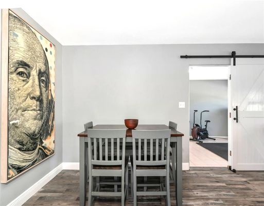Dining room, Interior, Wood Texture Flooring