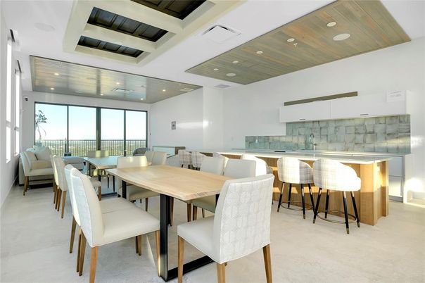 Dining room, Interior, Recessed Lighting, Wooden Ceilings