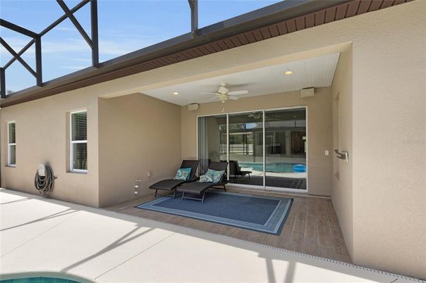Glass Ceilings, Interior, Pool, Recessed Lighting, Sun Room, Wood Texture Flooring