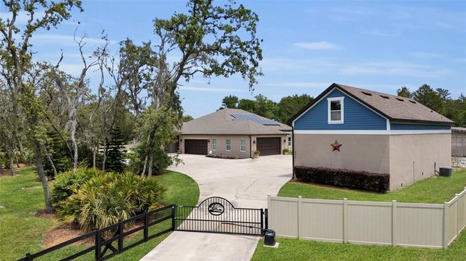 Backyard, Detached Garage, Exterior, Solar Panels