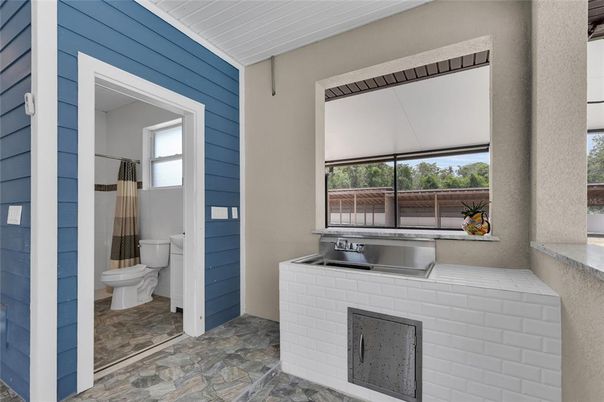 Bathroom, Fireplace, Interior