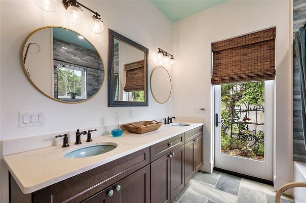 Bathroom, Dual Sink Vanities, Interior, Wood Texture Flooring