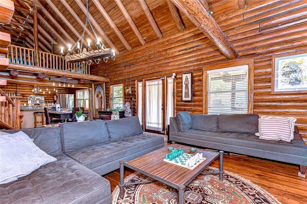 Chandelier, Dining room, Interior, Living room, Wooden Beams, Wooden Ceilings, Wood Texture Flooring, Wooden Walls