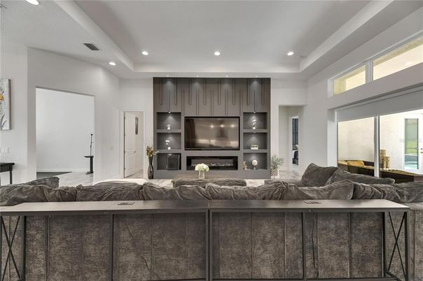 Interior, Living room, Recessed Lighting
