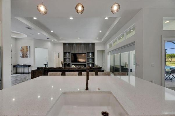 Interior, Kitchen, Pendant Lights, Recessed Lighting, Stainless Steel Appliances