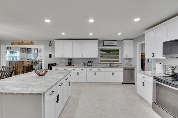 Interior, Kitchen, Recessed Lighting, Stainless Steel Appliances