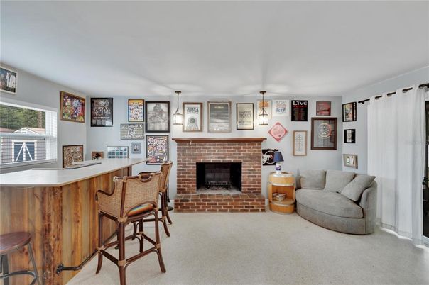 Fireplace, Interior, Pendant Lights