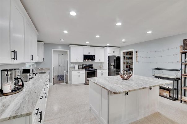 Interior, Kitchen, Recessed Lighting, Stainless Steel Appliances
