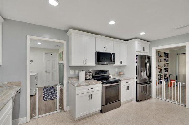 Interior, Kitchen, Recessed Lighting, Stainless Steel Appliances