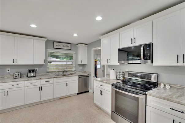 Interior, Kitchen, Recessed Lighting, Stainless Steel Appliances
