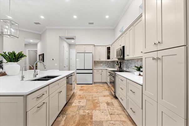 Interior, Kitchen, Recessed Lighting, Stainless Steel Appliances