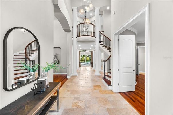 Chandelier, Interior, Pendant Lights, Recessed Lighting, Wood Texture Flooring