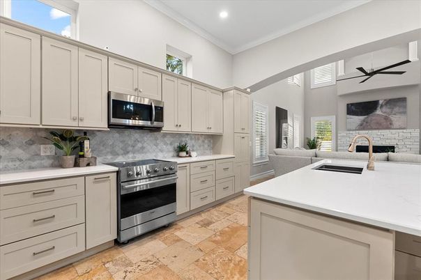 Interior, Kitchen, Recessed Lighting, Stainless Steel Appliances